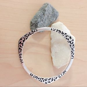 Silver Triangle Bangle Bracelet